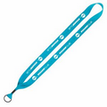 3/4" Polyester Lanyard w/ Metal Crimp & Split-Ring